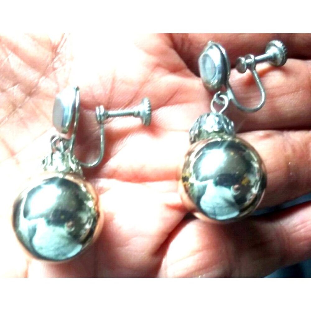 Fashion Dangle Drop Earrings silver tone lightweight 1.5" Hook Women Jewelry EUC